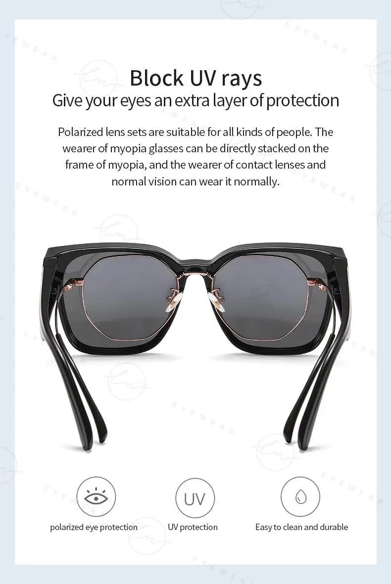Oversized Frame Cover Optical Glasses Trend Fit Over Sunglasses For Men Women Polarized TR-90 Anti-Glare UV400 Eyewear