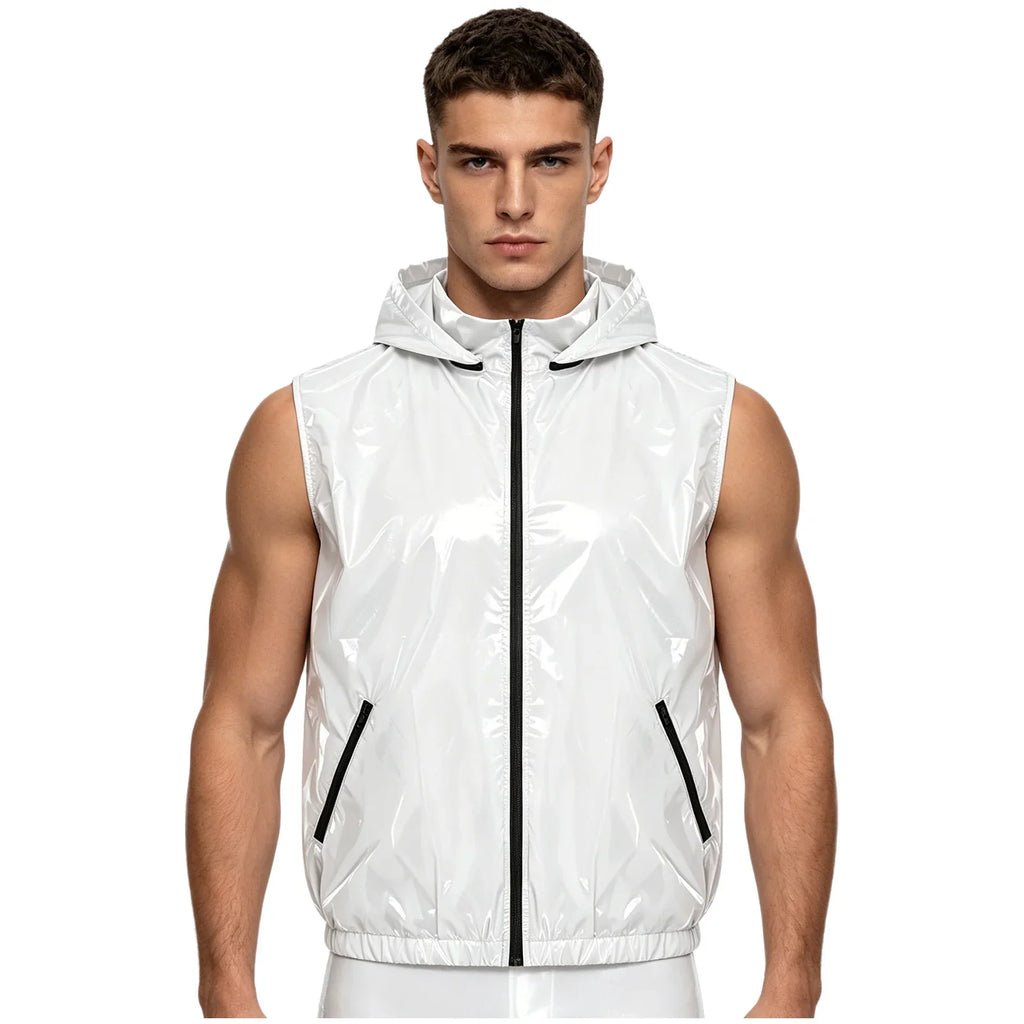 Mens Waterproof Hooded Jacket Tops Breathable Raincoat Waterproof Windproof Outdoor Biking Fishing Jacket Hood Outerwear