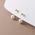 925 Sterling Silver Fashion Natural Freshwater Pearl Ear Hook Unique Screw Bead Stud Earrings for Women Piercing Jewelry
