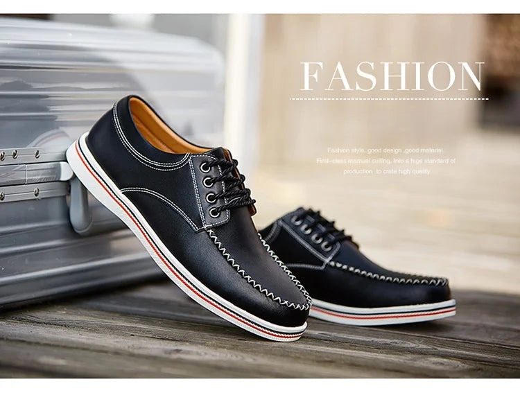Men's casual business shoes flat shoes men's shoes handmade casual shoes British business people dress casual shoes plus size 47