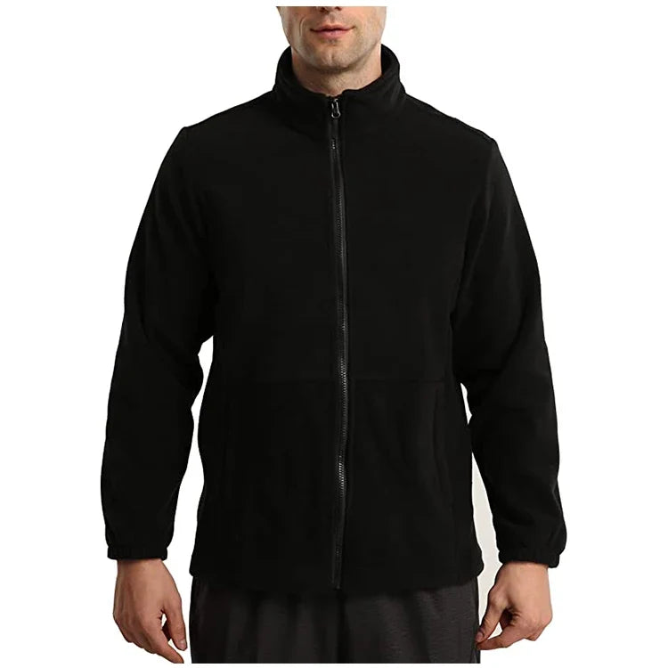 Soft Polar Fleece Jacket with Pockets Lightweight Outdoor Recreation Full Zip Coat