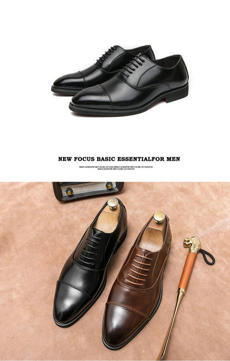 Mens Formal Oxford Shoes Business Leather Dress Shoes for Wedding Size 47 48
