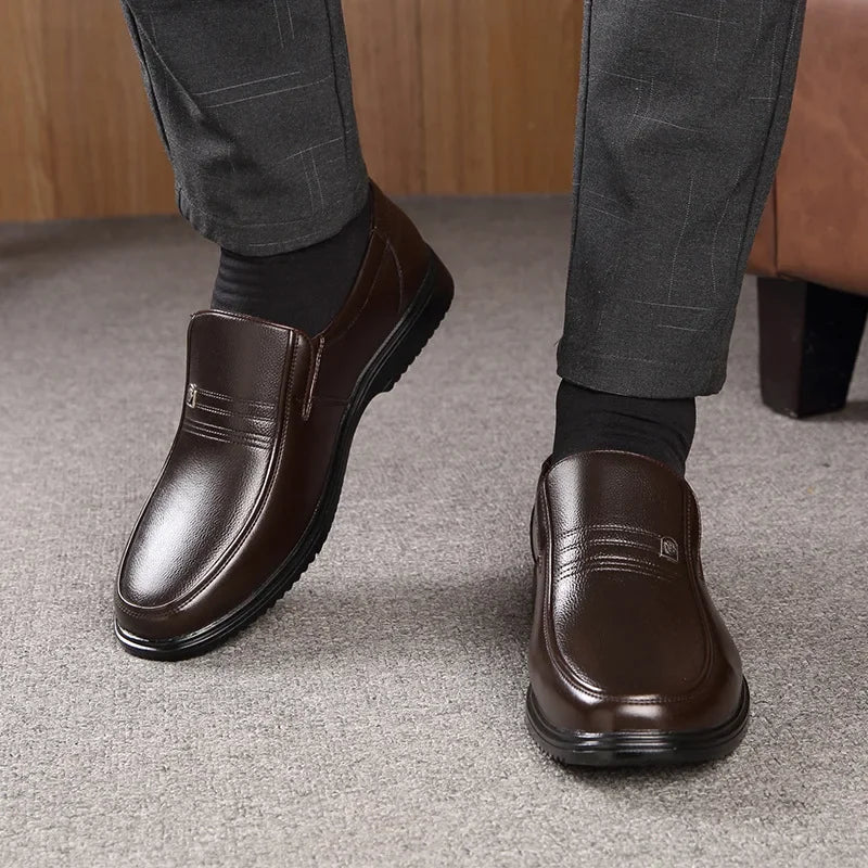 Handmade Genuine Leather Men’s Shoes – Classic Casual Formal Footwear, Black/Brown, EU 40–48