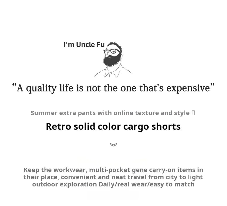 Men's Outdoor Casual Cargo Shorts Elastic Waist Drawstring Shorts with Reflective Strip and Multiple Pockets Loose Bottoms
