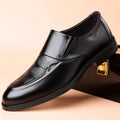 Spring Autumn New Leather Shoes for Men Solid Color Business Casual Shoes Male Fashion British Style Dress Shoe Man