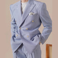 Double-Breasted Suit Set For Men