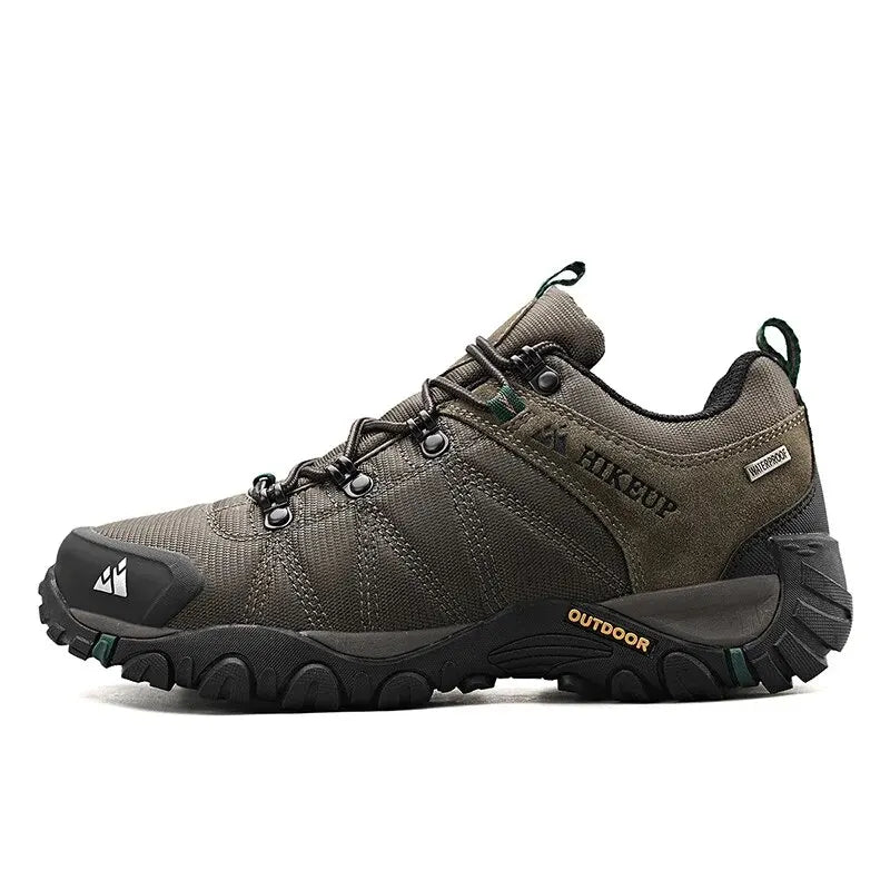 Four-Season Men's Hiking Shoes Outdoor Sports Genuine Leather Wear-Resistant Climbing Shoes Rubber Sole Trekking Sneaker