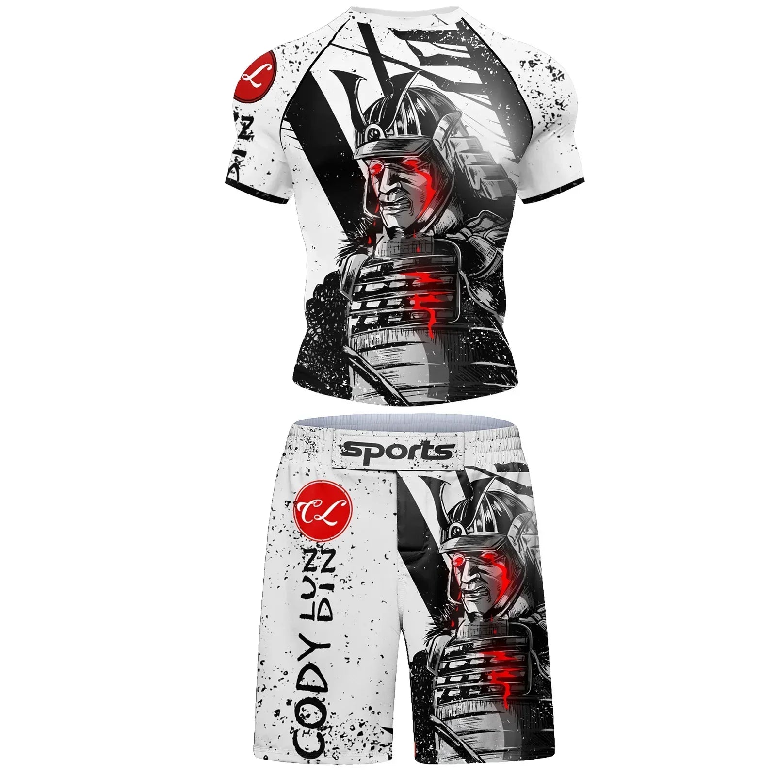 Popular Beach Surf Wear Short Sets For jiu jitsu Bjj No Gi Rashguard+Grappling Shorts Cool Westling stretchy Running Gym Clothes