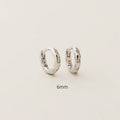 925 Sterling Silver Fashion Simple Piercing Ear Closure Statement Stacked Ear Hoop Earrings for Women Huggies Jewelry