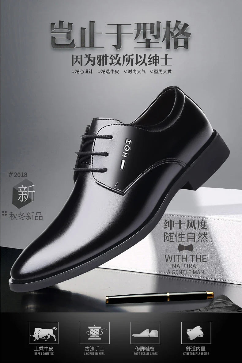 Men's New Business Leather Shoes Soft Soled Work Footwear Outdoor Non Slip Formal Shoes Fashion Casual Male Shoes Zapatos Homme