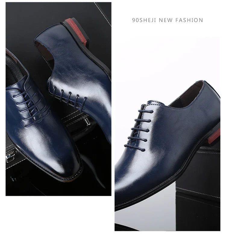 Fashion Business Dress Men Shoes Classic Leather Men's Formal Shoes Comfortable Slip On Dress Shoes Men Oxfords Size 47 48