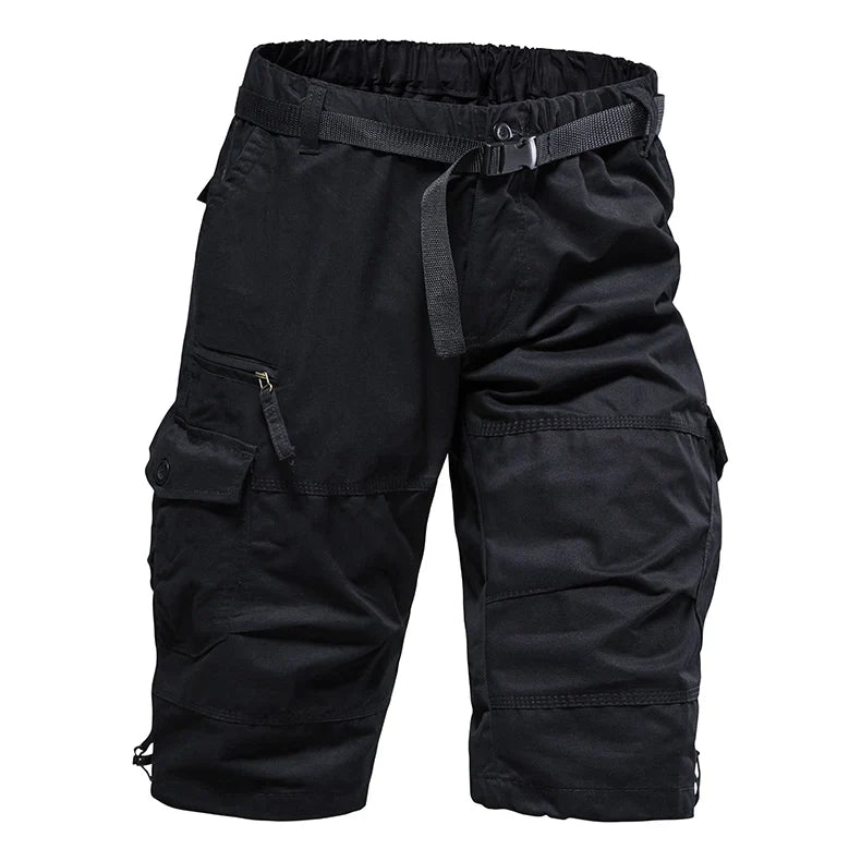 Men's Summer Casual Shorts Cotton Overalls Multi Pocket Knee Shorts American Style Sports Short Pants