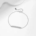 D Color Moissanite 925 Sterling Silver Simple Bracelet Round Lab Diamond Chain Link Jewelry For Women Luxury Wedding Gift