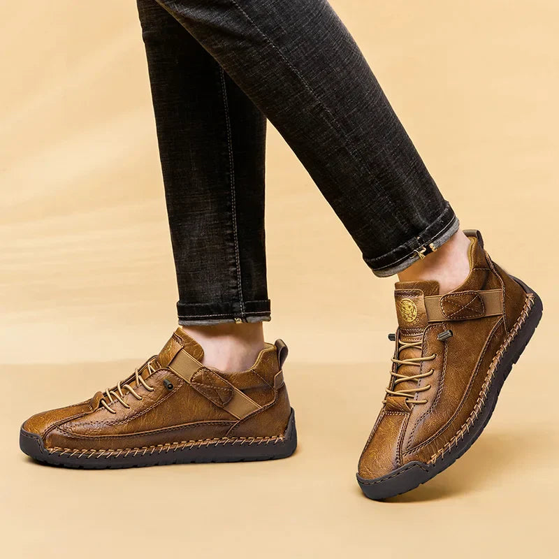 Handmade Men's High-Top Sport Casual Boots Breathable Outdoor Wear with Extended Size Options Classic Ankle Boots