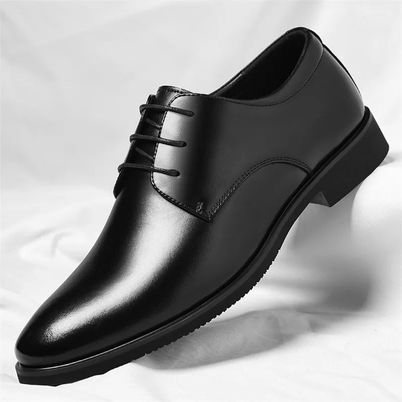 Summer Autumn Dress Shoes for Men Hallow Breathable Lace Designer Leather Shoes Male Fashion Business Casual Elegant Shoe Man