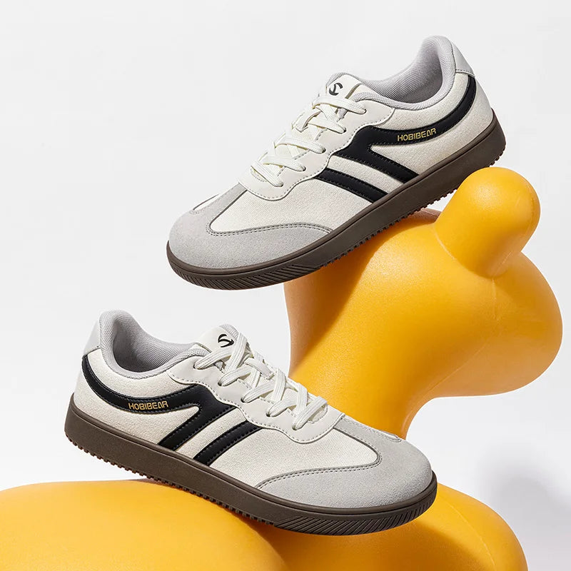 Wide Toe Sneakers Unisex Walking Shoes Lace Up fabric Non Slip Casual Sneaker