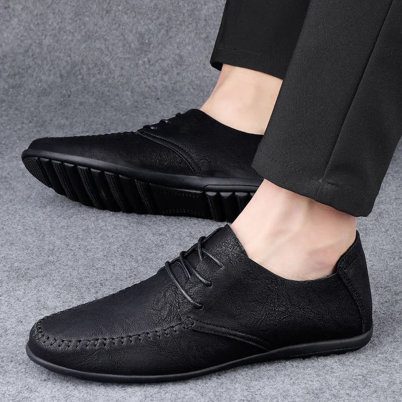 Men’s Fashionable Leather Shoes – Stylish Casual Dress Footwear for Adults