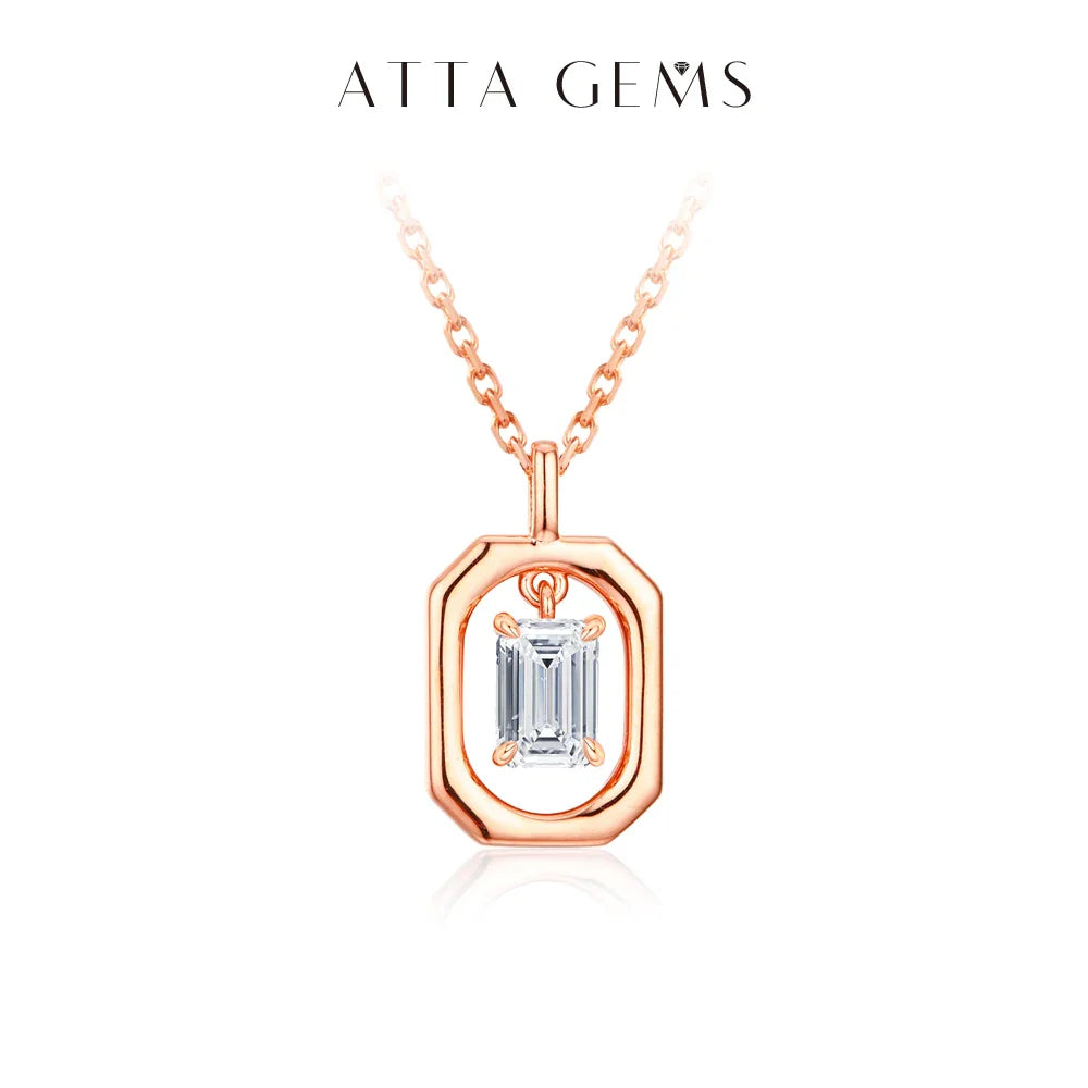 Top Quality Moissanite Diamond Necklace for Women Solid 10k 14k 18k Yellow Gold Penant Fine Jewelry Gifts Wholesale New