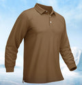 Men Sports Polo Shirts Quick Dry Golf T-shirts Breathable Work Shirts Casual Office Shirts Lightweight Top Long Sleeve