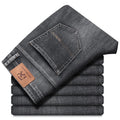 New Autumn and Winter  Plus Size 40 42 44 Men Straight Loose Jeans Business Fashion Denim Stretch Pants Male Brand Trousers