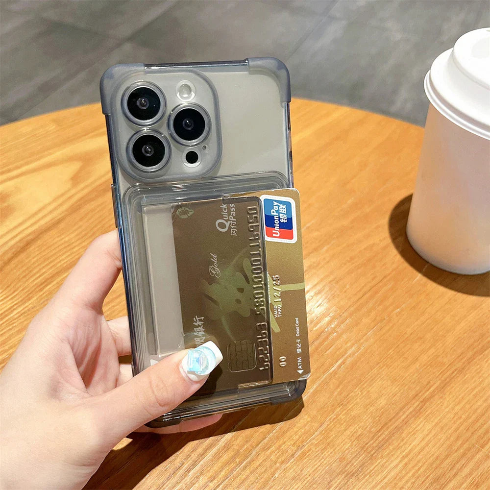 Card Holder Case For Samsung A54 5G Cases Samsung A53 A35 A33 A25 A05 A15 A12 S24 Ultra S23 FE S22 Plus Silicon Card Slot Cover