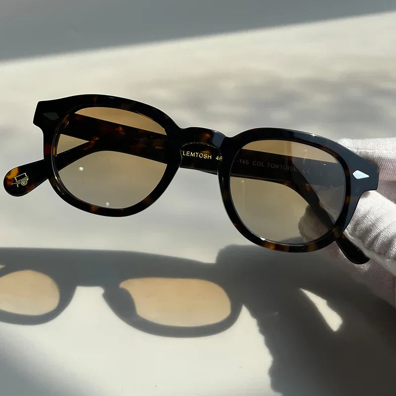 High Quality Sunglasses Man Johnny Depp Lemtosh Polarized Sun Glasses Woman Luxury Brand Vintage Acetate Frame With Original Box