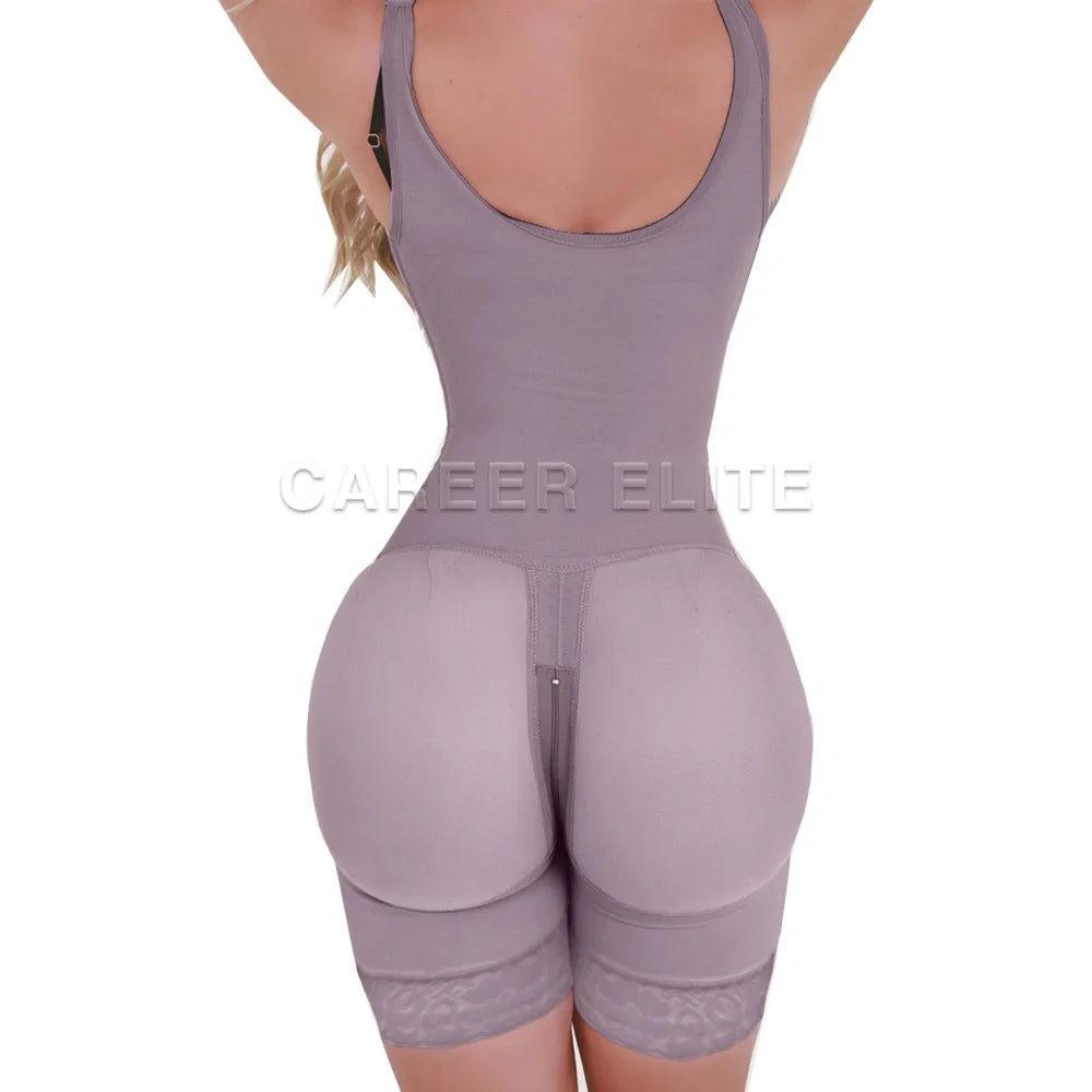 Women's Open Chest Girdles Colombian Body Shaper Firm Compression Hourglass Waist Modeling Strap BBL Postpartum Flat Belly Fajas
