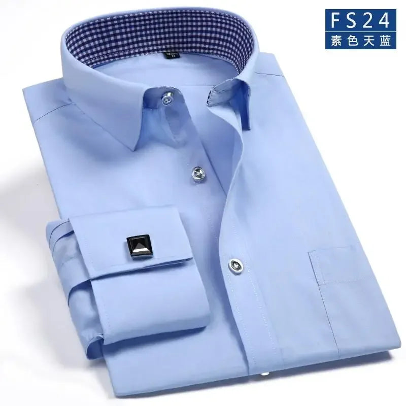 Men's Business Dress Long Sleeve Shirt