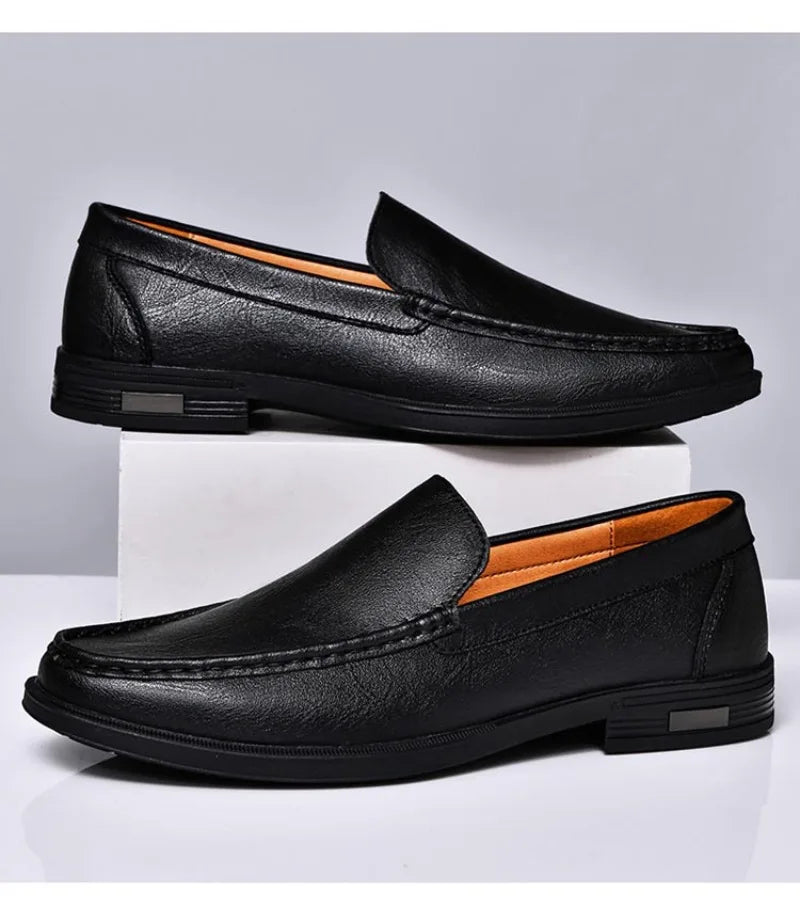 Genuine Leather Men's Shoes Classics Business Dress Shoes Moccasins Slip on Loafers Driving Shoes for Men Casual Shoe Big SIze48