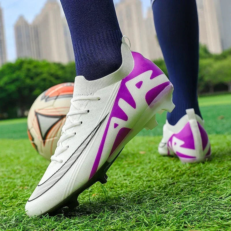 Men Football Boots Non-Slip Grass Training Sport Ultralight Soccer Shoes Unisex Outdoor Sports Shoes Breathable Drop Shipping