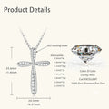Certified Moissanite Cross Pendant Necklace Original S925 Sliver O-Chain Plated 14k Gold Necklaces for Women Fine Jewelry