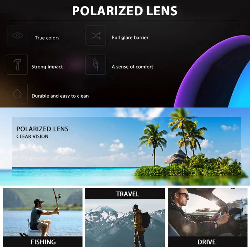 2pcs Square Gradient Mutipcolor Polarized Sunglasses Anti Glare Sun Shades For Summer Party Vacation Travel Driving Fishing