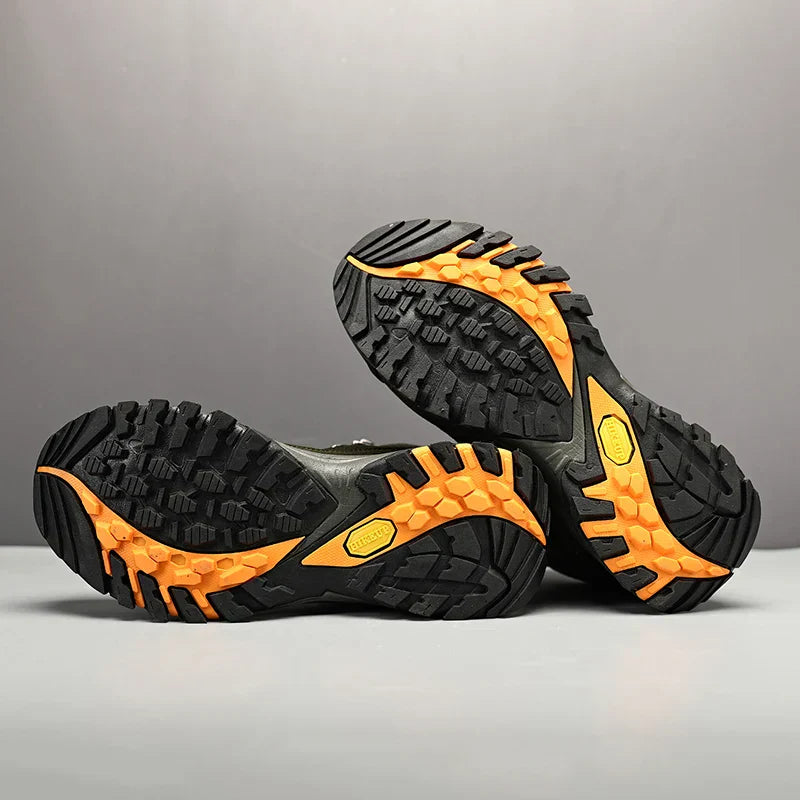 High-Top Men Hiking Boot Winter Outdoor Shoes Lace-Up Non-slip Sports Casual Trekking Boots Man Suede Warm Shoes