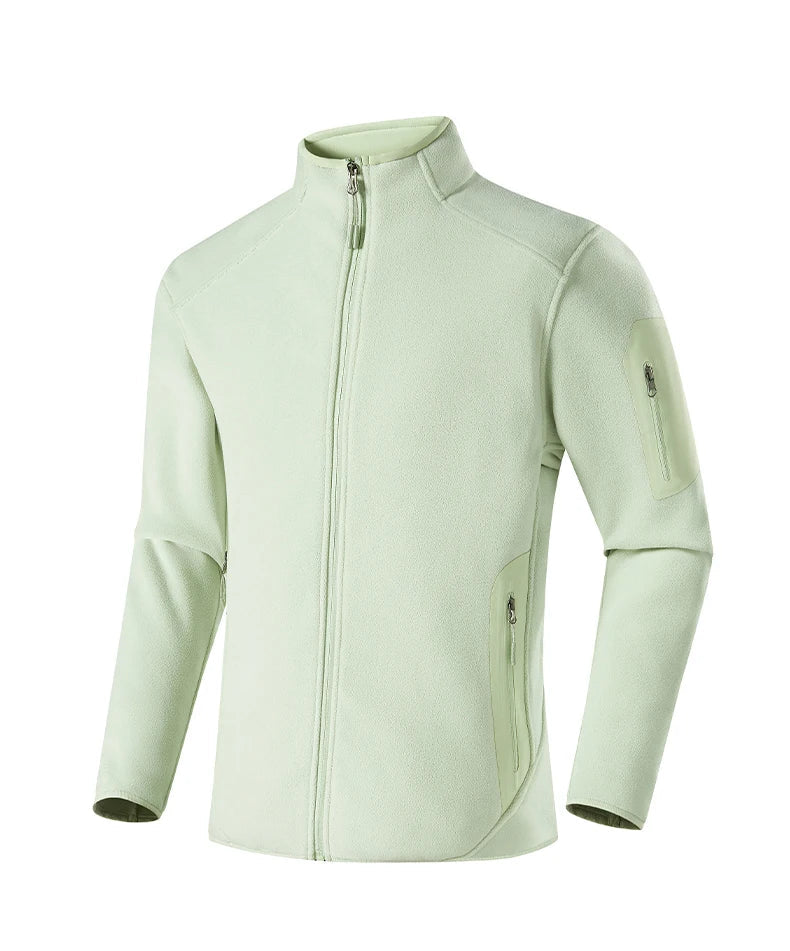 Winter Fleece Jacket Men Women Outdoor Windproof Warm Fleeced Clothing Unisex Hiking Camping Climbing Skiing Sport Coat