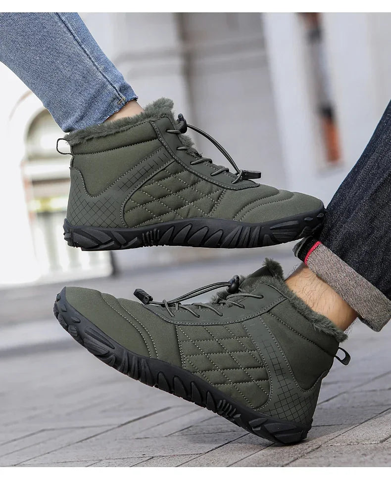Brand New Winter Boots for Men Women Snow BareFoot Outdoor Non-slip Warm Fur Casual Sneakers Plus Size Ankle Boots Hiking Shoes
