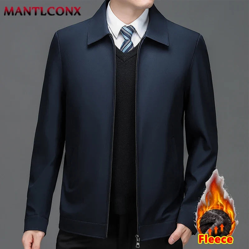 Men Windproof Men's Winter Coat Blazer Autumn Winter Warm Men's Jacket Windbreak Casual Business Coat L-3XL