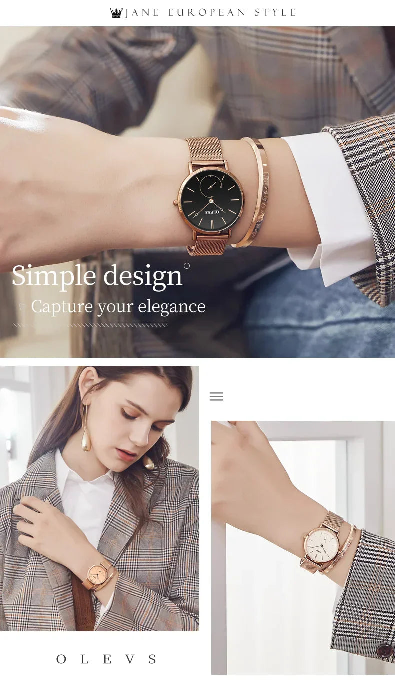 Milanese Steel Band Quartz Women's Watch 5190