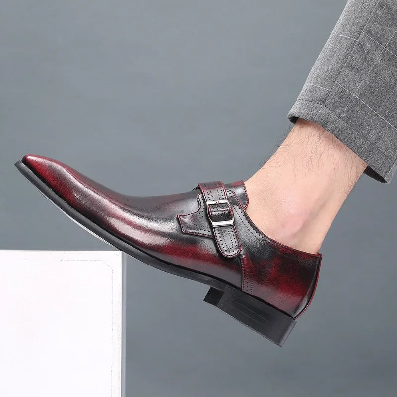 Men’s Pointed Toe Genuine Leather Dress Shoes – Formal Lace-Up EU 40–47