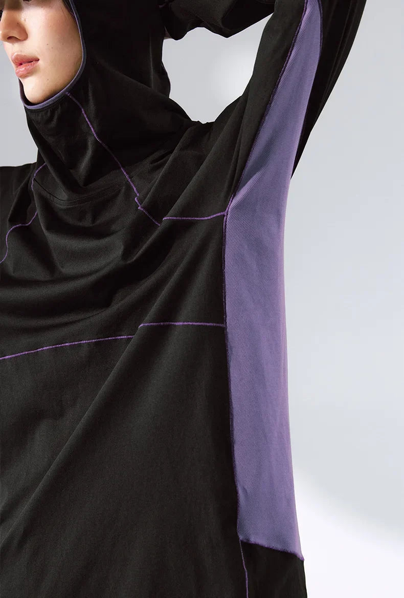 Unisex  Breathable T-Shirt, Moisture Wicking Quick-Dry Hooded, Outdoor Sports Tech Wear Hooded Long-sleeve Tracksuit