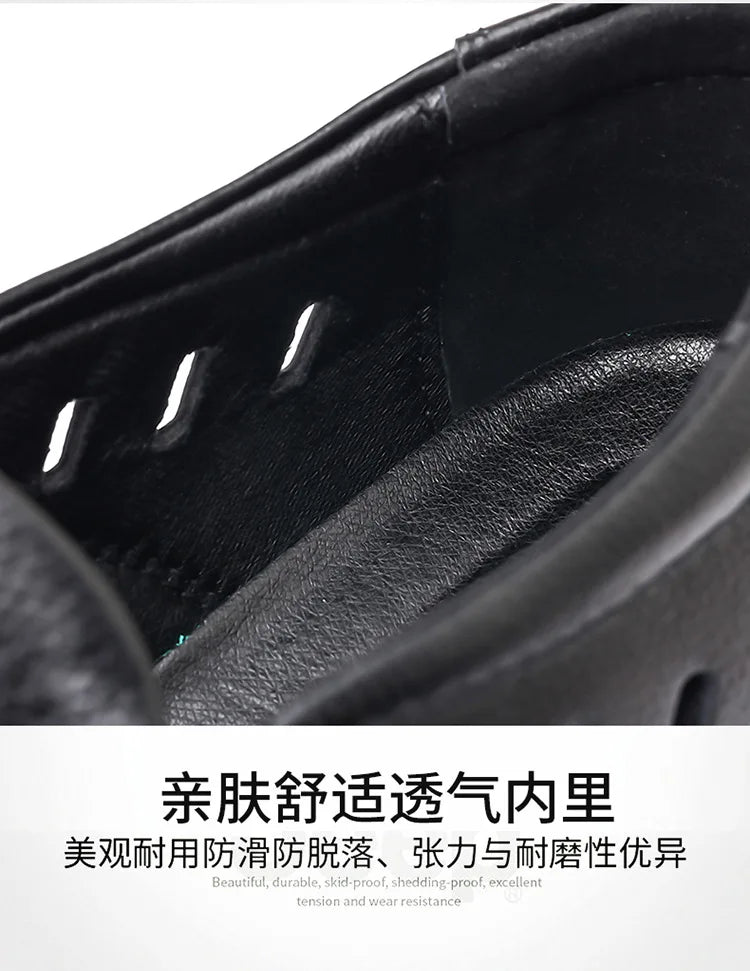 2026 New Designer Breathable Hallow Leather Shoes for Men Black Fashion Summer Shoes Male Britsh Business Casual Shoes Man