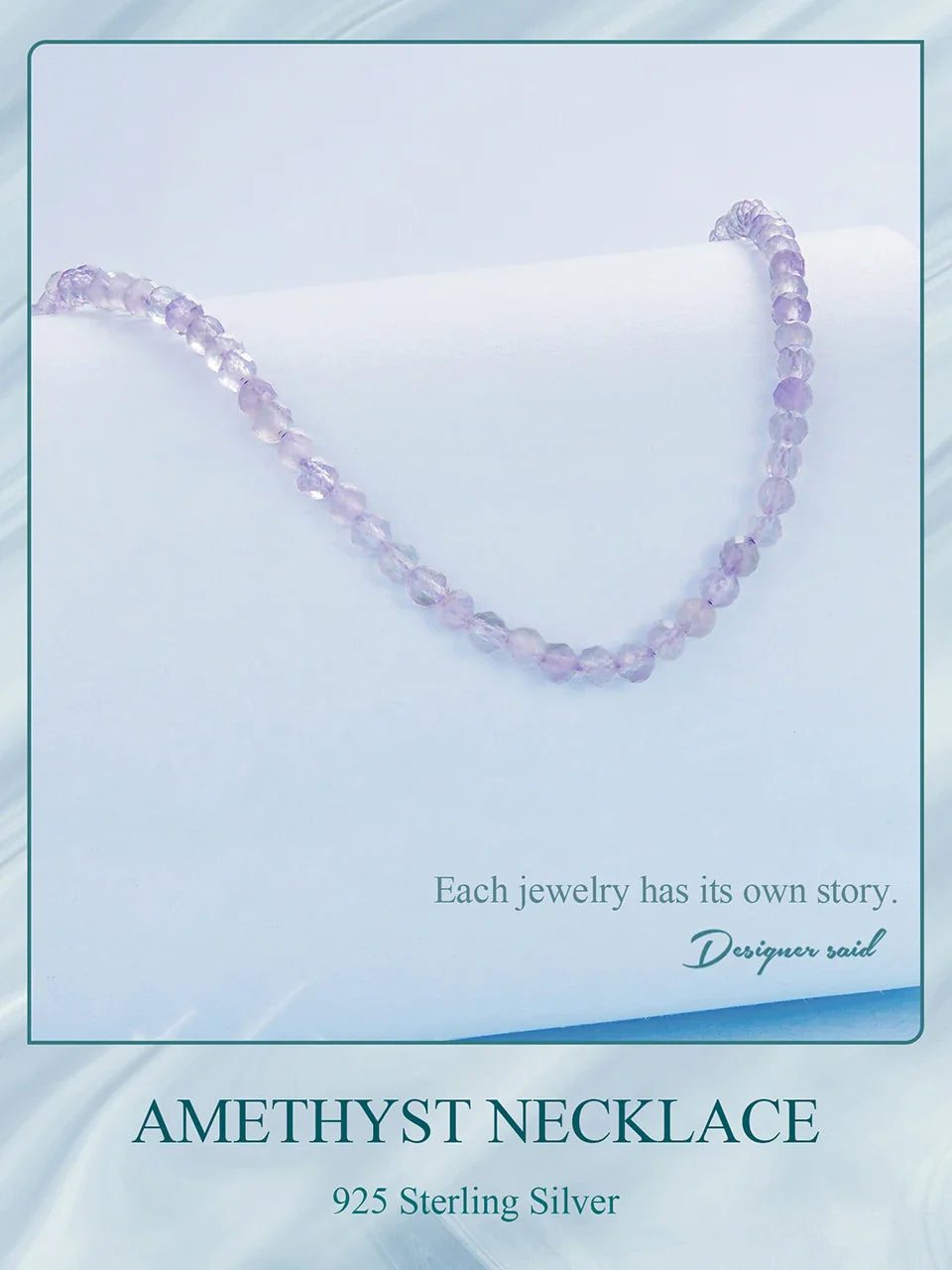 Amethyst Necklace for Women 3mm Handmade Amethyst Beaded Necklace Natural Crystal Choker Necklace Jewelry Gifts BSN431