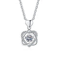 0.5ct GRA Moissanite Necklace for Women  Sparkling Simulated Diamond Pendant Beating Heart S925 Silver Fine Jewelry Gift