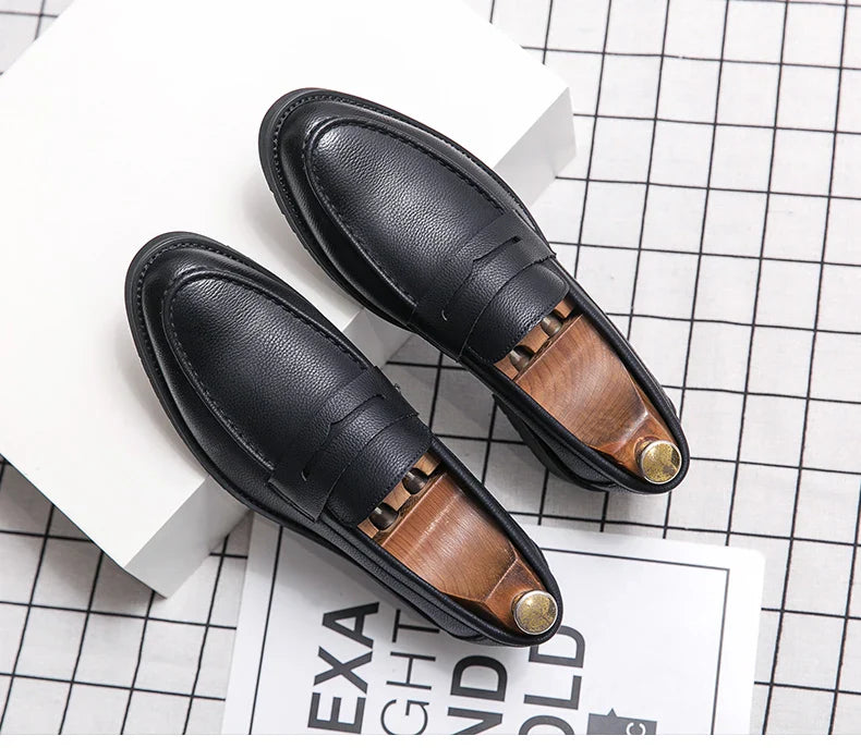 Men's Dress Shoes Formal Office Leather Brogues Shoes Male High Quality Casual Business Shoes Men Social Leather Loafers For Man