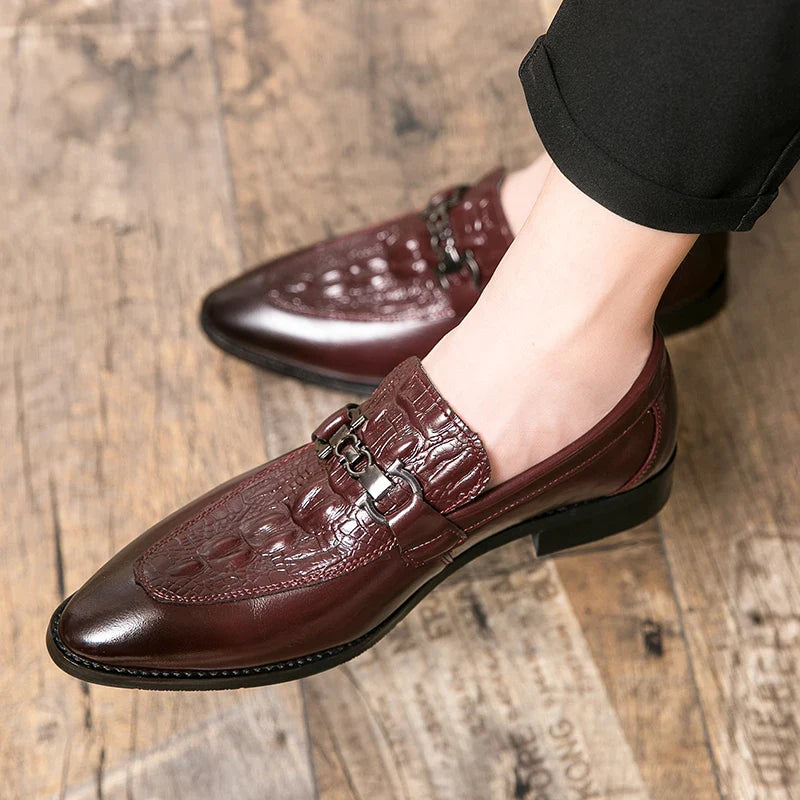 New Dress Leather Lofers Men Classic Casual Business Shoes For Men Social Party Leather Shoes Slip On Wedding Office Shoes Male