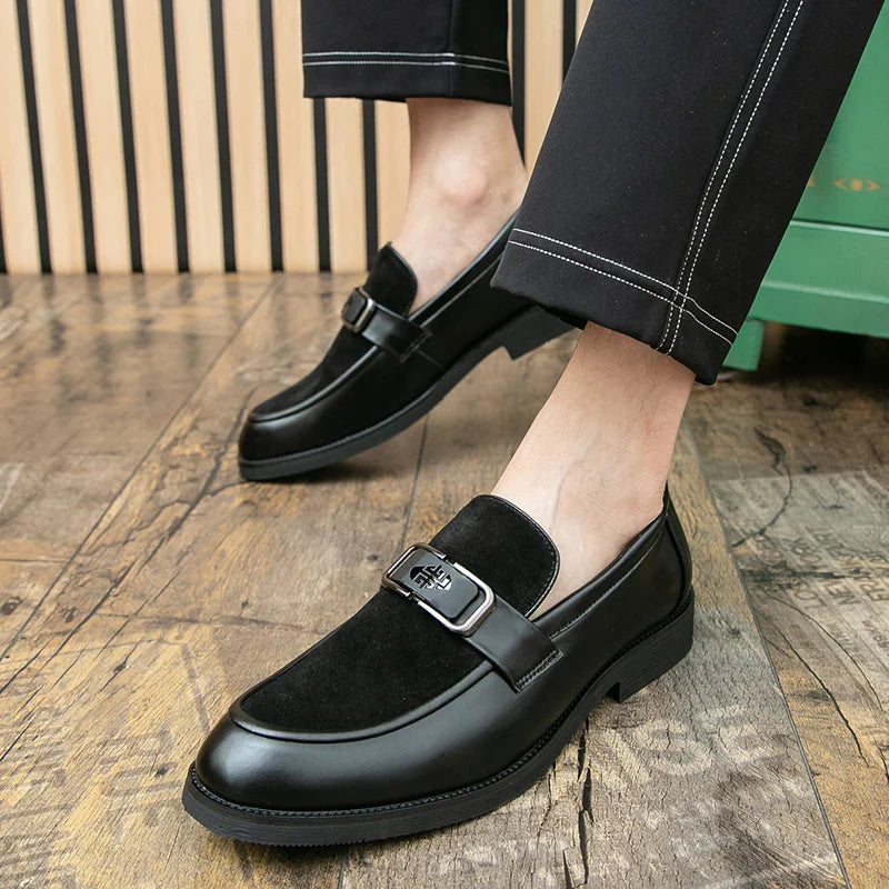 Brand High-quality Brown Loafers for Men Soft Comfortable Men's anti suede Formal Shoes Thick Soled Casual Leather Shoes Mo-2928