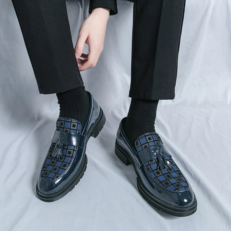 Leather Men Casual Black Tassel Loafers Handmade Soft Leisure Shoes Breathable Slip-On Comfortable for Drive Footwear Moccasins