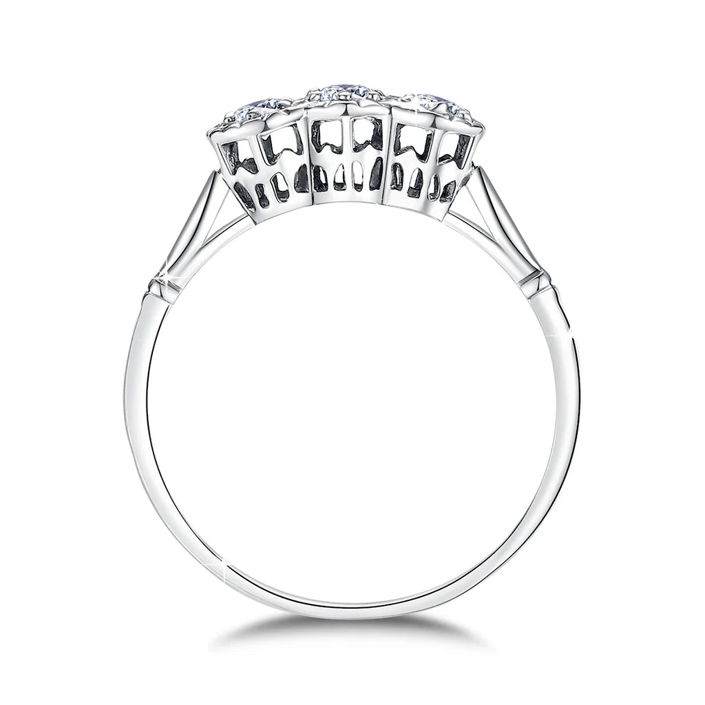 3 Stone Rings For Woman 3mm D Color Moissanite With Certificate 100% 925 Sterling Silver Luxury Designer Engagament Jewelry Sale