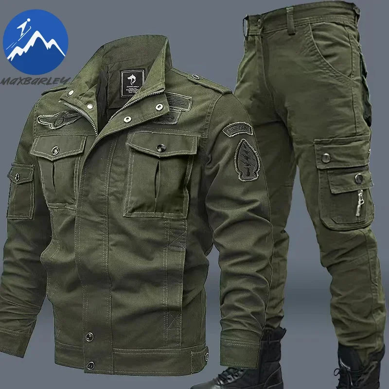 2025 New Casual Climbing pilots Jacket Men Plus Size 6XL Jaqueta Masculina working clothes Spring Autumn Cargo Mens Jackets Coat