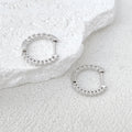 Full 1.5mm D Color Moissanite Ear Hoop Earrings 925 Sterling Silver Earring For Woman Wedding Engagement Trendy Jewelry