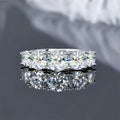 3.6ctw. D Moissanite Wedding Rings for Women 18k Gold Plated 925 Silver Promise Finger Jewelry Certified Lab Diamond Bands